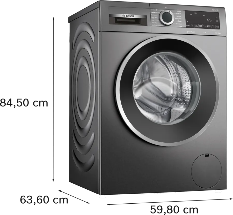Bosch WGG244ZCGB Series 6 Washing Machine, 9kg, 1400 Spin, Grey, A Rated