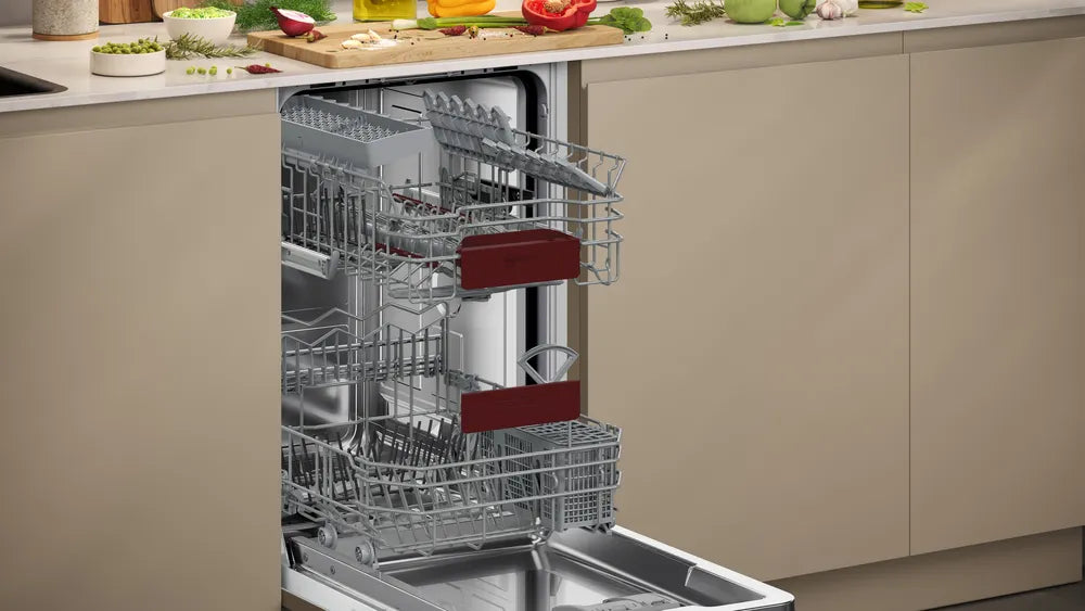 Neff S875HKX21G N50 Fully Integrated Slimline Dishwasher, 10 Place Settings, E Rated