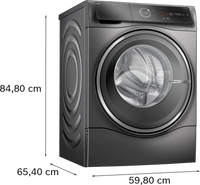 Bosch WNC254ARGB Series 8 i-Dos Washer Dryer, 10kg/6kg, 1400 Spin, Grey, D Rated