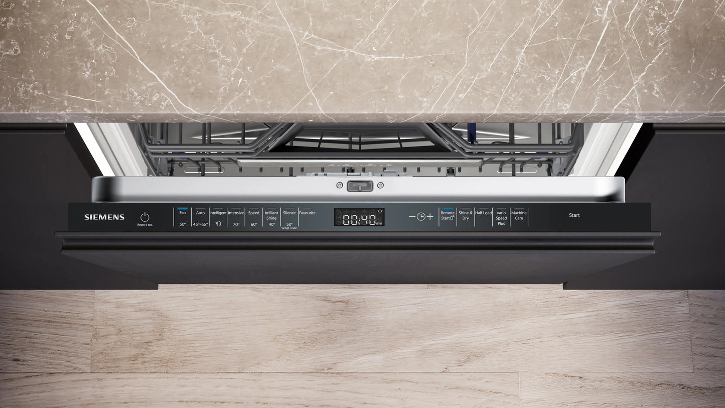Siemens iQ500 SN95YX02CG Fully Integrated Dishwasher with Zeolith Drying, Vario Hinge