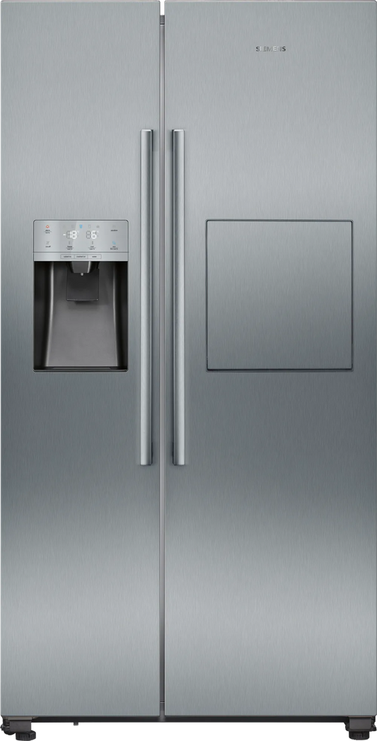 Siemens KA93GAIDP iQ500 American Fridge Freezer, Plumbed, Stainless Steel, D Rated