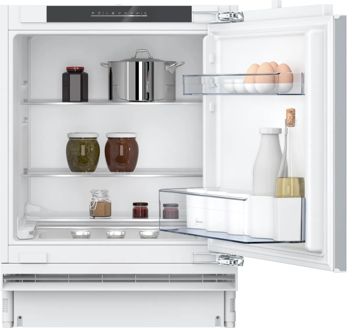 Neff KU1212FE0G N50 Built-Under Larder Fridge, Fixed Hinge, E Rated