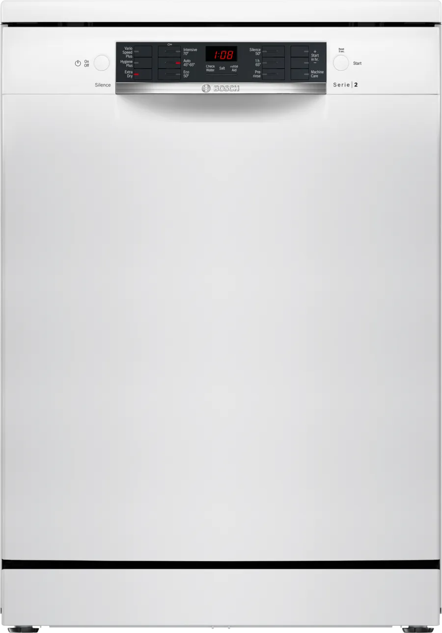 Bosch SMS26AW08G Series 2 Dishwasher, 12 Place Settings, White, E Rated