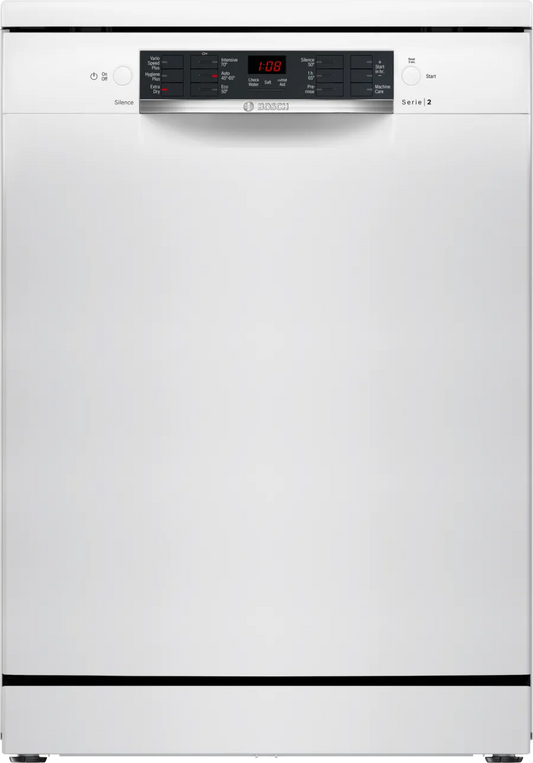 Bosch SMS26AW08G Series 2 Dishwasher, 12 Place Settings, White, E Rated