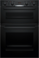 Bosch MBA533BB3B Series 4 Built-In Electric Double Oven, Black, A Rated