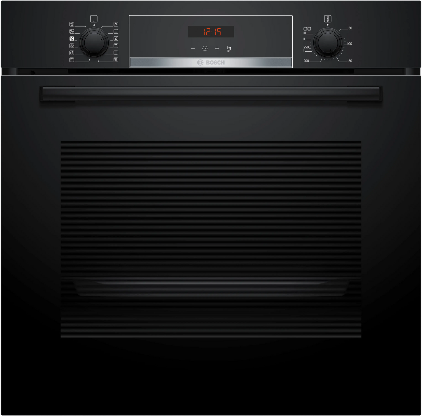 Bosch HQA574BB3B Series 4 Built-In Electric Single Oven with Pyrolytic Cleaning, Black, A+ Rated