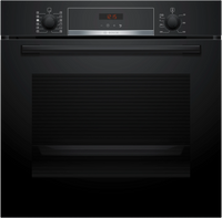 Bosch HQA574BB3B Series 4 Built-In Electric Single Oven with Pyrolytic Cleaning, Black, A+ Rated