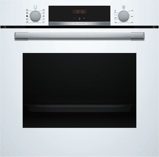 Bosch HQA534BW3B Series 4 Built-In Electric Single Oven, White, A+ Rated