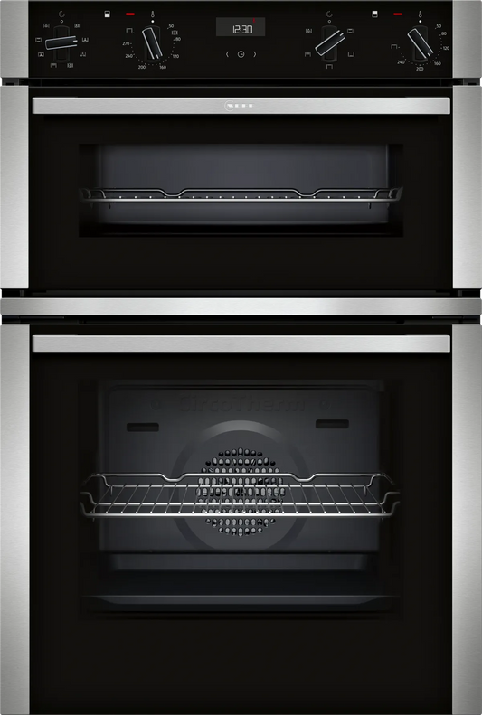 Neff U1ACE2AN3B N50 Built-In Electric Double Oven, Stainless Steel, A Rated