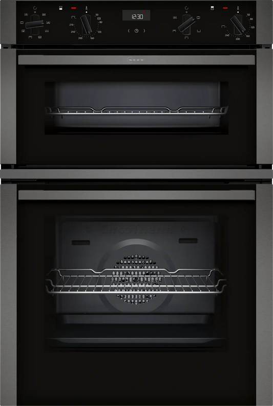 Neff U1ACE2AG3B N50 Built-In Electric Double Oven, Graphite Grey, A Rated