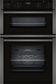 Neff U1ACE2AG3B N50 Built-In Electric Double Oven, Graphite Grey, A Rated