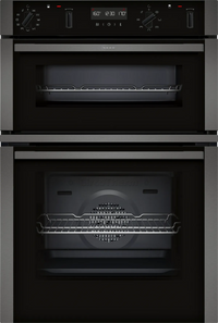 Neff U2ACH7AG7B N50 Built-In Electric Double Oven, Graphite Grey with Pyrolytic Cleaning, A Rated
