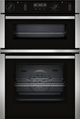 Neff U2ACH7AN7B N50 Built-In Electric Double Oven with Pyrolytic Cleaning, Stainless Steel, A Rated
