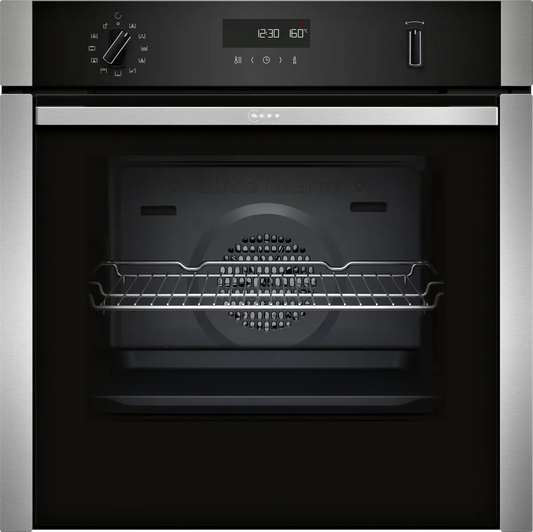 Neff B6ACH7AN7B N50 Built-In Electric Single Oven with Pyrolytic Cleaning, Stainless Steel, A+ Rated