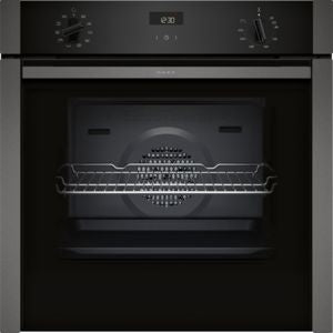 Neff B3ACE4AG3B N50 Built-In Electric Single Oven, Graphite, A+ Rated Slide and Hide