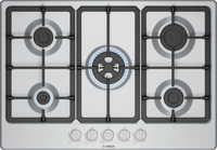 Bosch PGQ7B5K90 Series 4 5 Burner Gas Hob, Stainless Steel