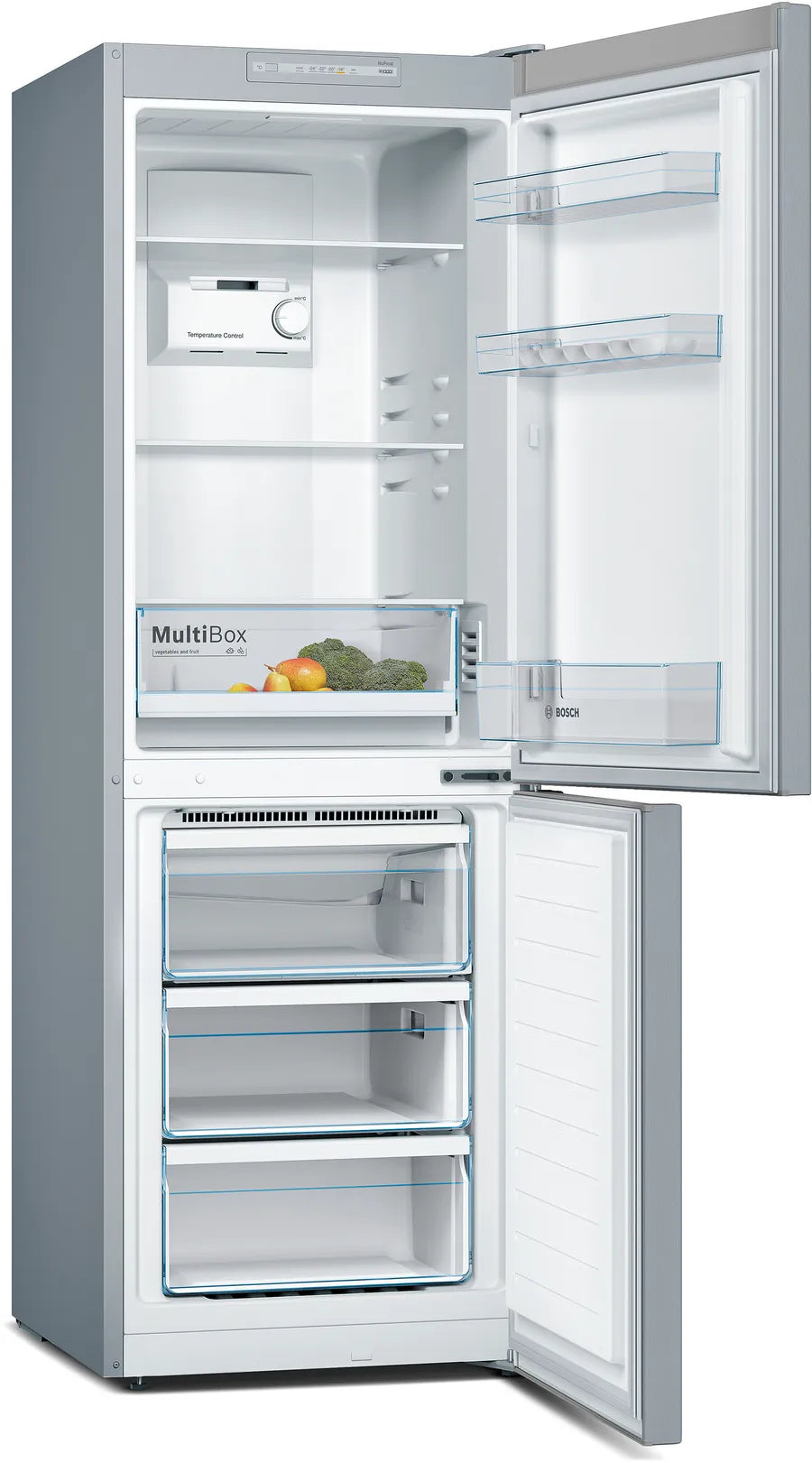 Bosch KGN33NLEBG Series 2 No Frost Fridge Freezer, 70/30, Stainless Steel, E Rated