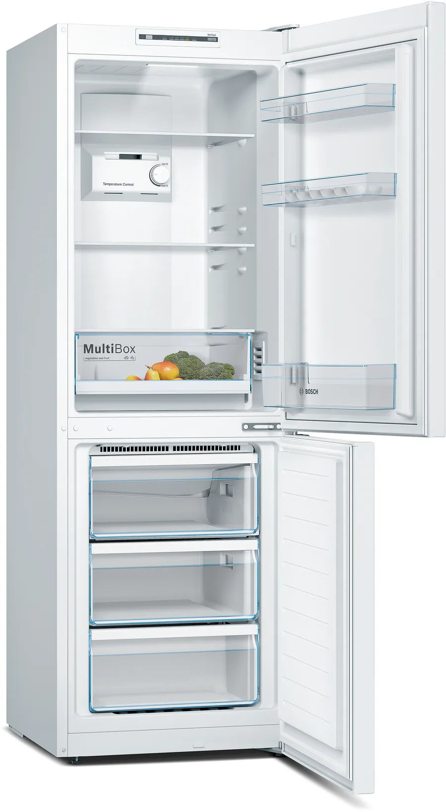 Bosch KGN33NWEBG Series 2 No Frost Fridge Freezer, 60/40, White, E Rated