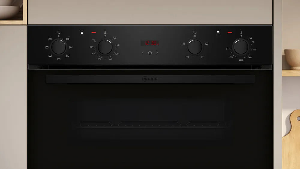 Neff U1DCC0AK3B N30 Built-In Electric Double Oven, Black, A Rated