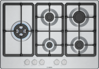 Bosch PGM7B5K90 75cm 5 Burner Gas Hob, Stainless Steel