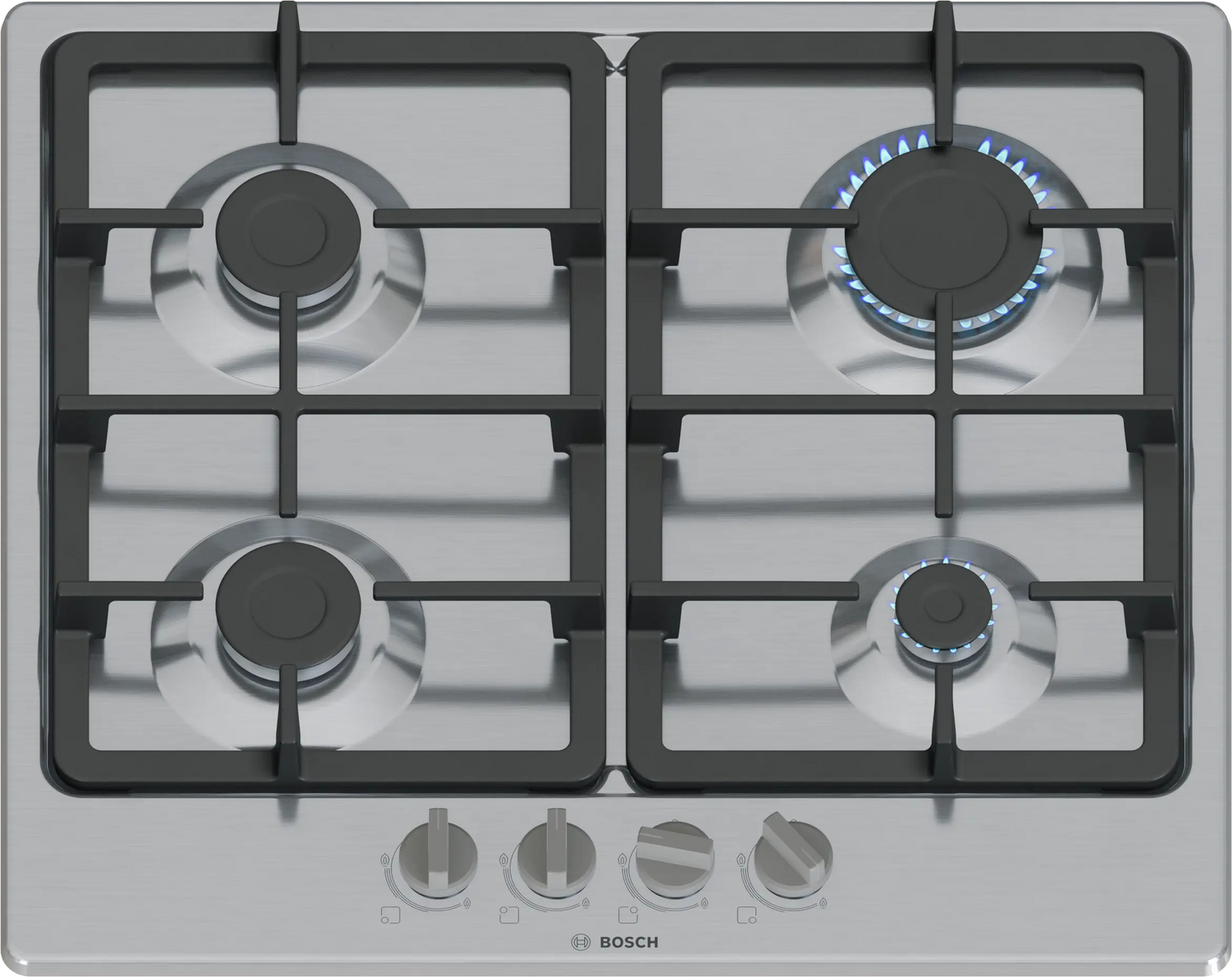 Bosch PGP6B5K90 Series 4 4 Burner Gas Hob, Stainless Steel