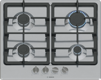 Bosch PGP6B5K90 Series 4 4 Burner Gas Hob, Stainless Steel
