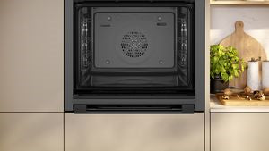 Neff B3ACE4AG3B N50 Built-In Electric Single Oven, Graphite, A+ Rated Slide and Hide
