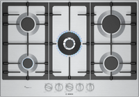 Bosch PCQ7A5I90 Series 6 5 Burner Gas Hob, Stainless Steel