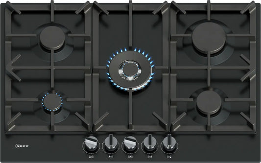Neff T27CIQ8S0 N70 5 Burner Gas Hob, Black