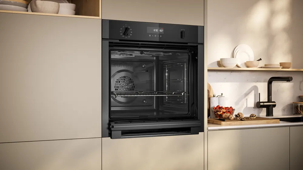Neff B6ACH7AG7B N50 Built-In Electric Single Oven, Graphite Grey with Pyrolytic Cleaning, A+ Rated