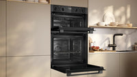 Neff U1ACE2AG3B N50 Built-In Electric Double Oven, Graphite Grey, A Rated