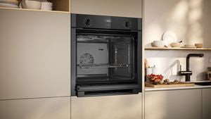 Neff B3ACE4AG3B N50 Built-In Electric Single Oven, Graphite, A+ Rated Slide and Hide