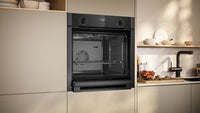 Neff B3ACE4AG3B N50 Built-In Electric Single Oven, Graphite, A+ Rated Slide and Hide
