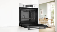 Bosch HQA534BW3B Series 4 Built-In Electric Single Oven, White, A+ Rated