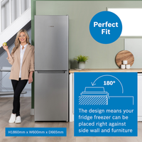 KGN34NLEAG, Free-standing fridge-freezer with freezer at bottom