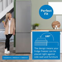 KGN392LDFG, Free-standing fridge-freezer with freezer at bottom