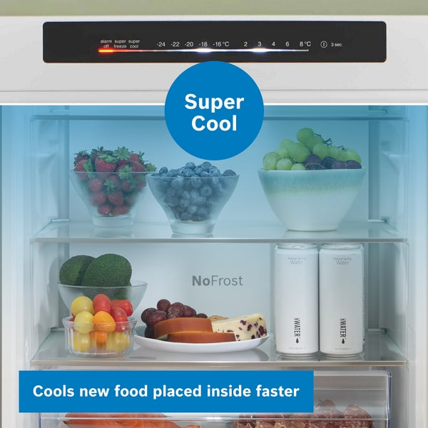 KGN392LDFG, Free-standing fridge-freezer with freezer at bottom