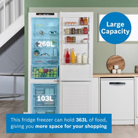 KGN392WDFG, Free-standing fridge-freezer with freezer at bottom