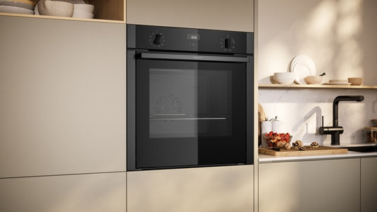 Neff B3ACE4AG3B N50 Built-In Electric Single Oven, Graphite, A+ Rated Slide and Hide