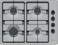 Bosch PBP6B5K60 Series 2 4 Burner Gas Hob, Stainless Steel
