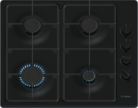 Bosch PBP6B6K60 Series 2 4 Burner Gas Hob, Black