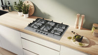 Bosch PCQ7A5I90 Series 6 5 Burner Gas Hob, Stainless Steel