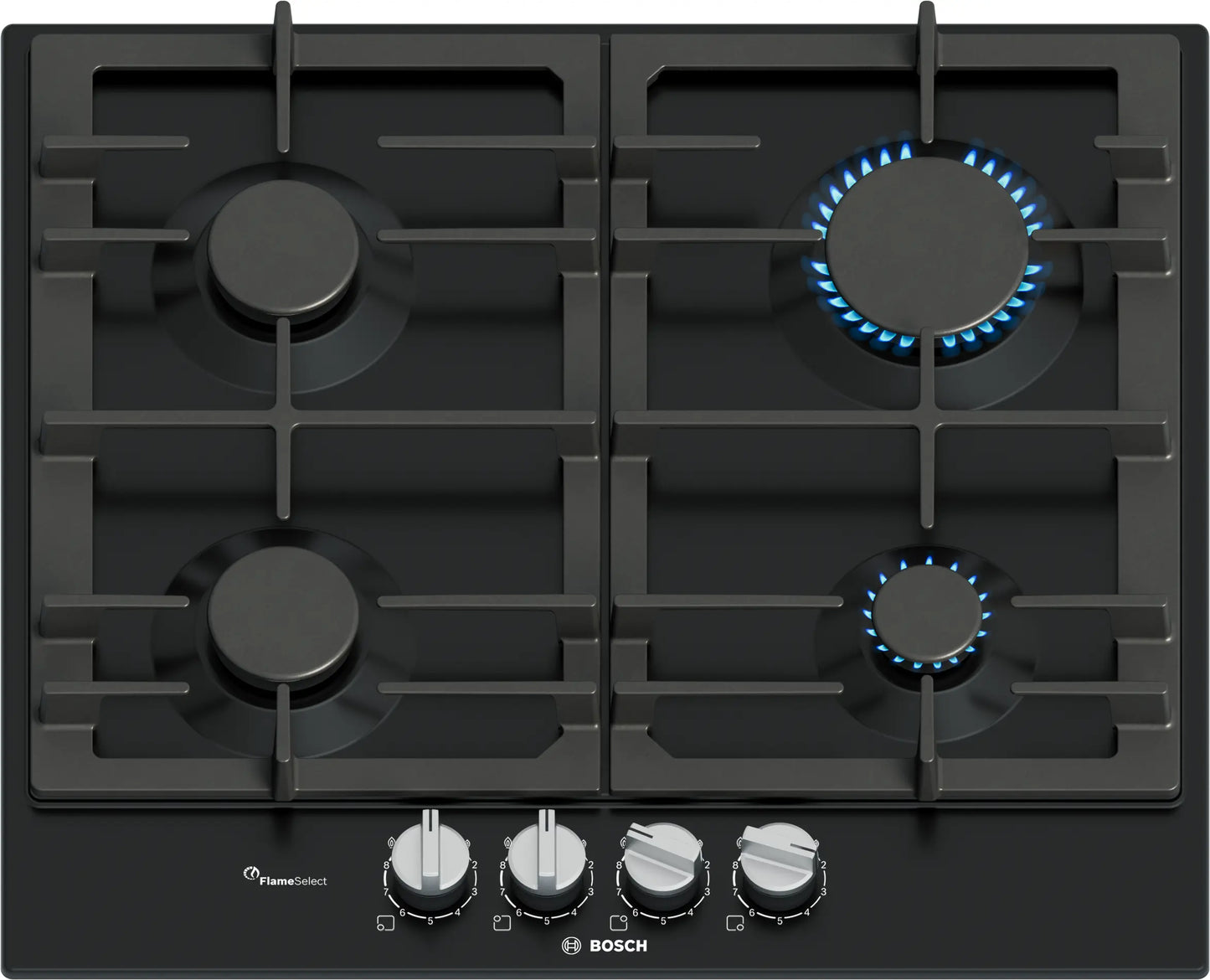 Bosch PCP6A6I90 Series 6 4 Burner Gas Hob, Black