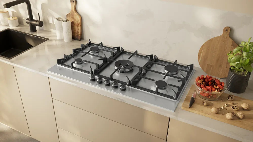 Neff T29CIR8N0 N70 5 Burner Gas Hob, Stainless Steel