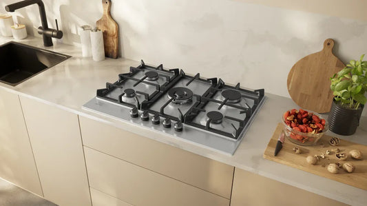Neff T27CIQ8N0 N70 5 Burner Gas Hob, Stainless Steel