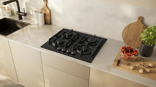 Neff T26PIP4S0 N70 59cm 4 Burner Gas Hob, Black