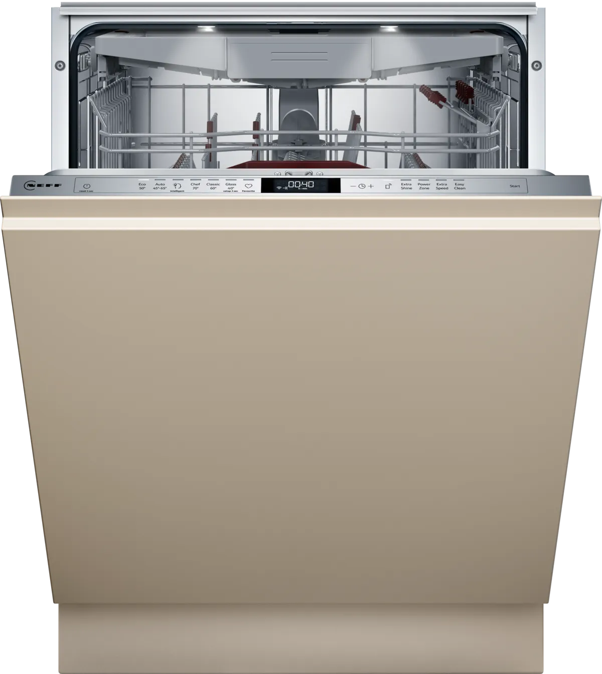 Neff S197YCX05G N70 Fully Integrated Dishwasher, 14 Place Settings, A Rated