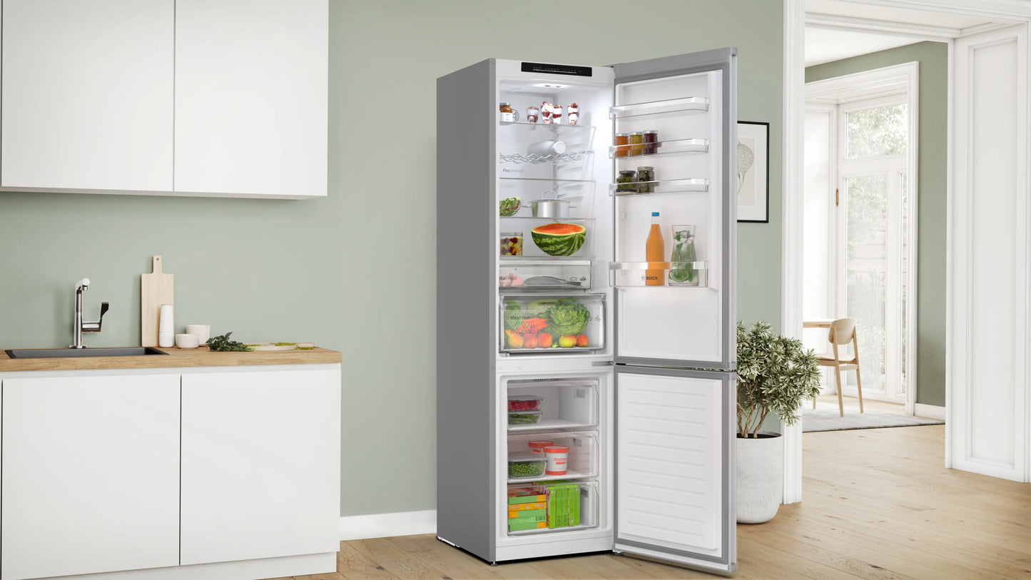 Bosch KGN392LAGG Series 4 Total No Frost Fridge Freezer, 70/30, Stainless Steel, A Rated