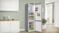 Bosch KGN392LAGG Series 4 Total No Frost Fridge Freezer, 70/30, Stainless Steel, A Rated
