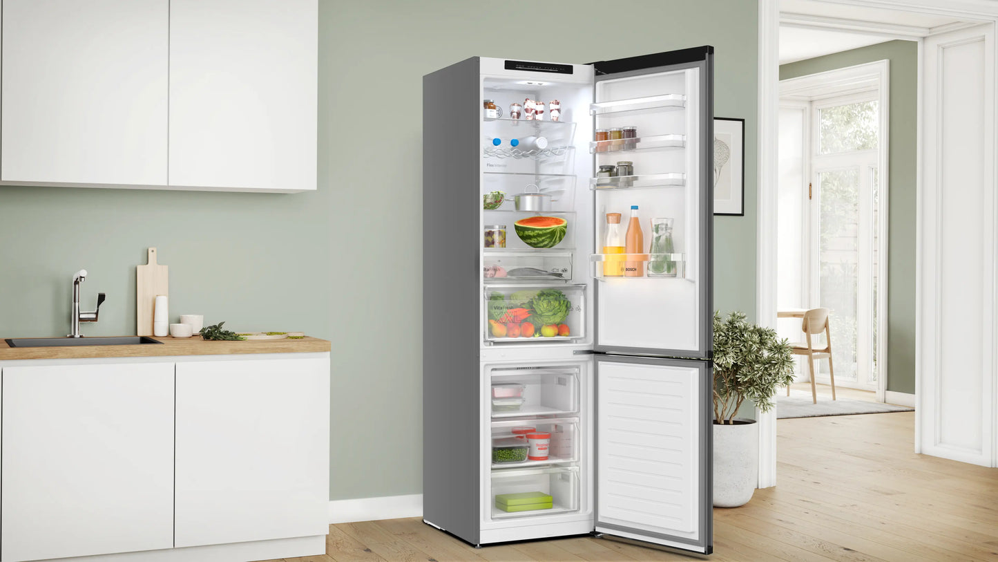 Bosch KGN39OCAFG Series 4 Total No Frost Fridge Freezer, 70/30, Grey, A Rated